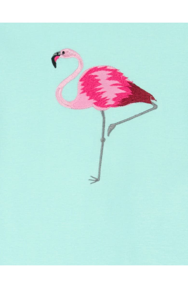 Leveret Girls Matching Doll Short Printed Cotton Pajamas, Alternate, color, Flamingo