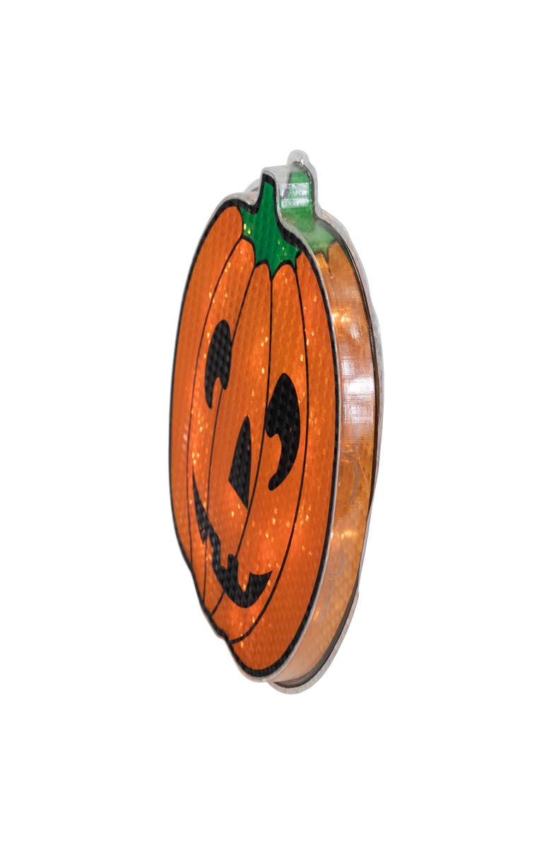 Northlight Lighted Jack O' Lantern Halloween Window Decoration - 13.5", Alternate, color, Orange