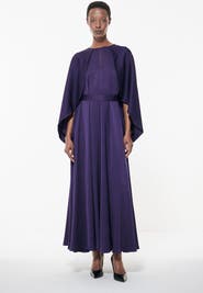 Leem Cape Sleeve Belted Dress