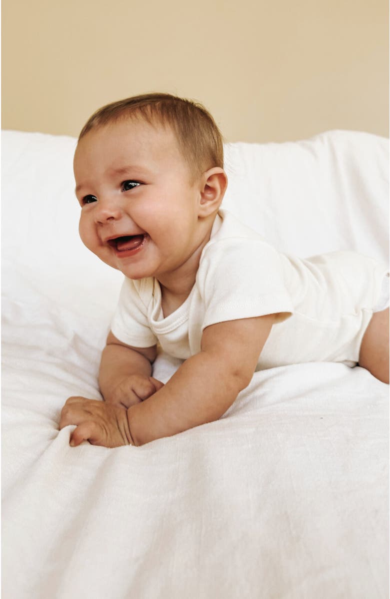 Tenth & Pine Sweet as Honey Organic Baby Bodysuit, Alternate, color, Natural