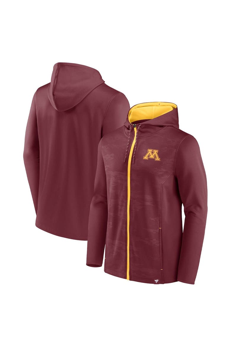 Men's Fanatics Branded Maroon Minnesota Golden Gophers Ball Carrier Full-Zip Hoodie, Main, color, Maroon