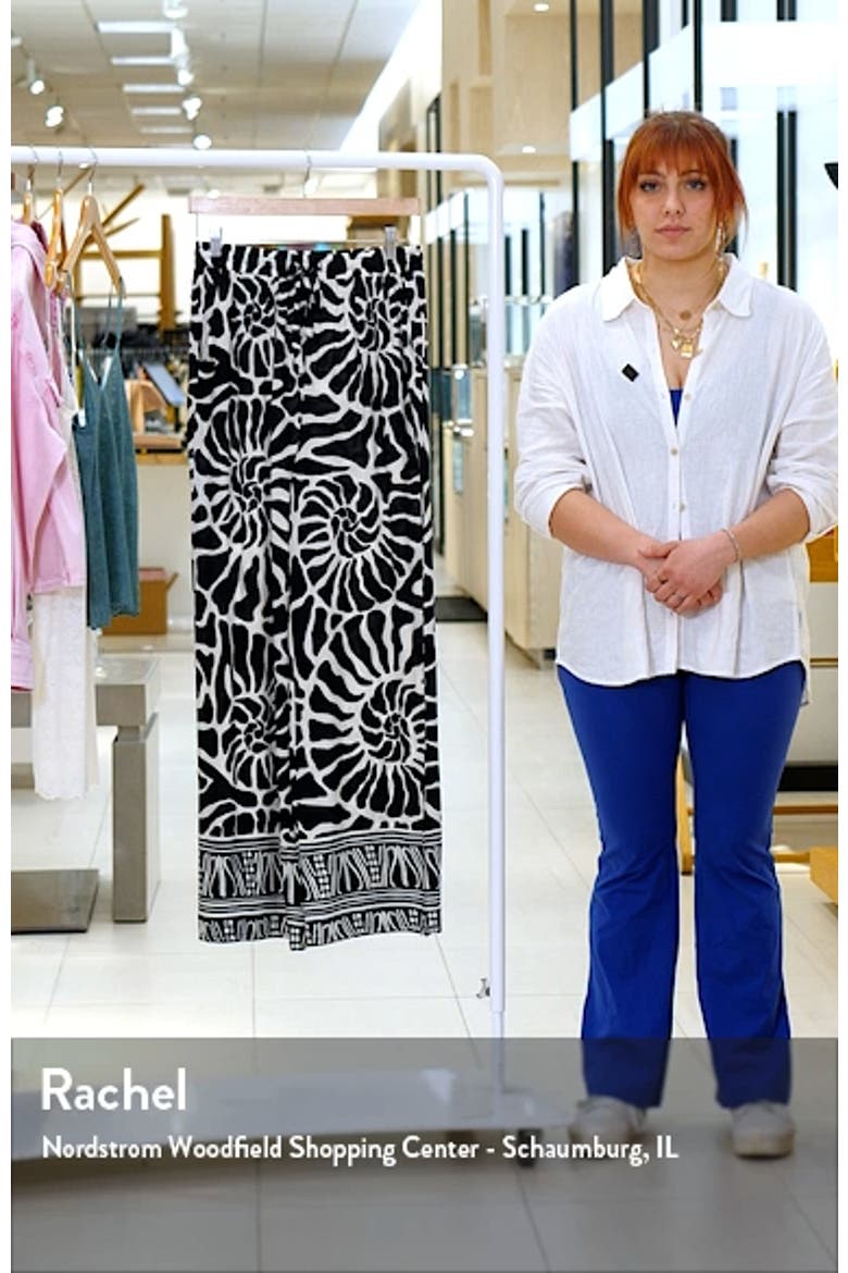 Print Tie Waist Wide Leg Pants video