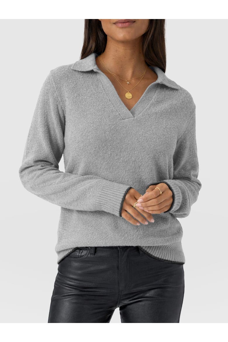 Delphi Polo Knit, Alternate, color, Grey