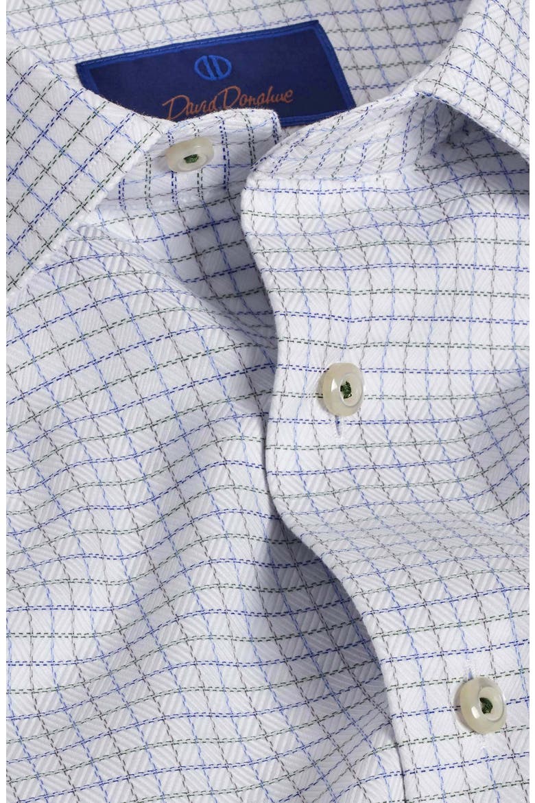 Regular Fit Check Dobby Twill Dress Shirt, Alternate, color, WHITE/ GREEN