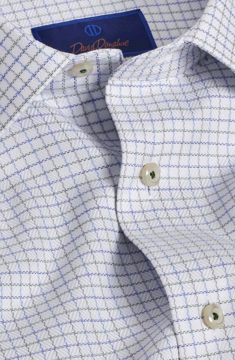 David Donahue Regular Fit Check Dobby Twill Dress Shirt, Alternate, color, 