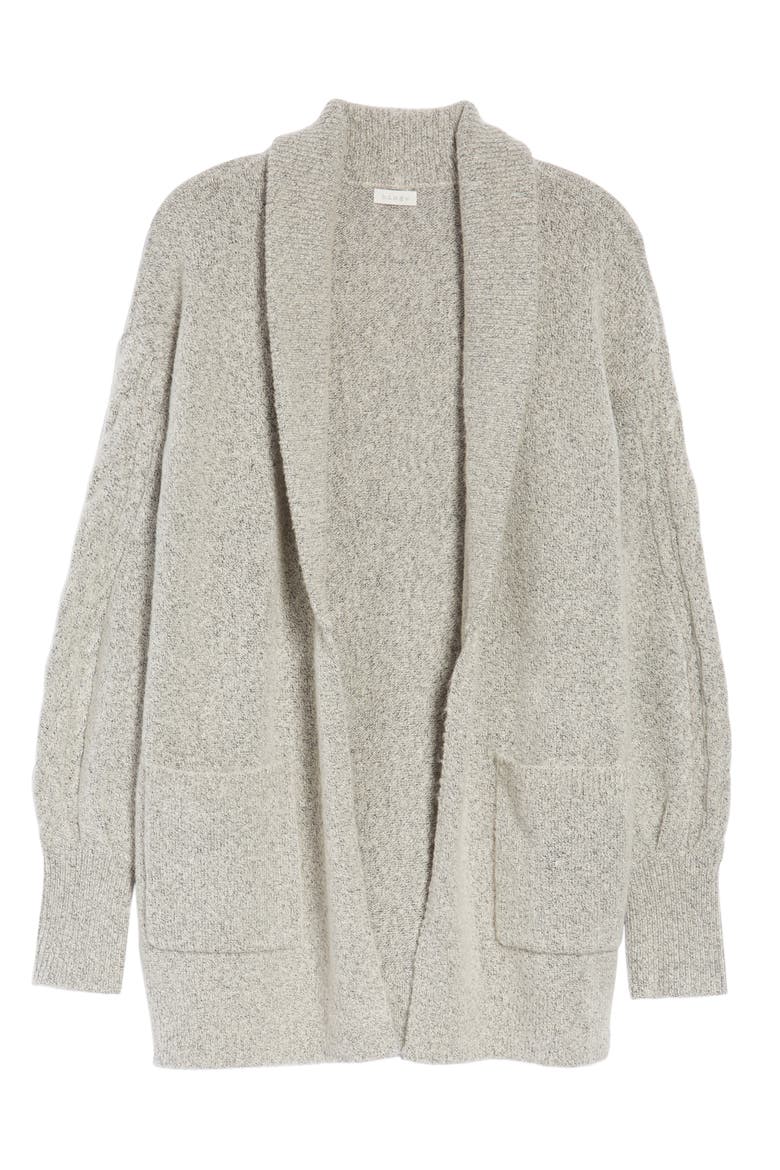 Longline Cardigan, Alternate, color, GREY CHIME HEATHER