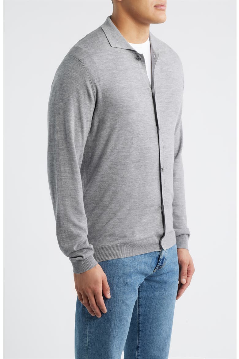 Crown Crafted Merino Wool Cardigan, Alternate, color, GALE GREY