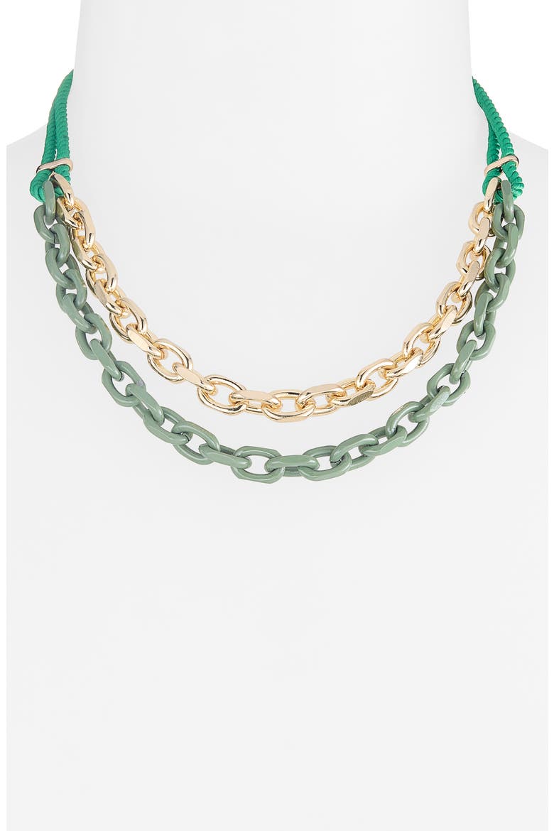 Layered Cord Necklace, Alternate, color, GREEN