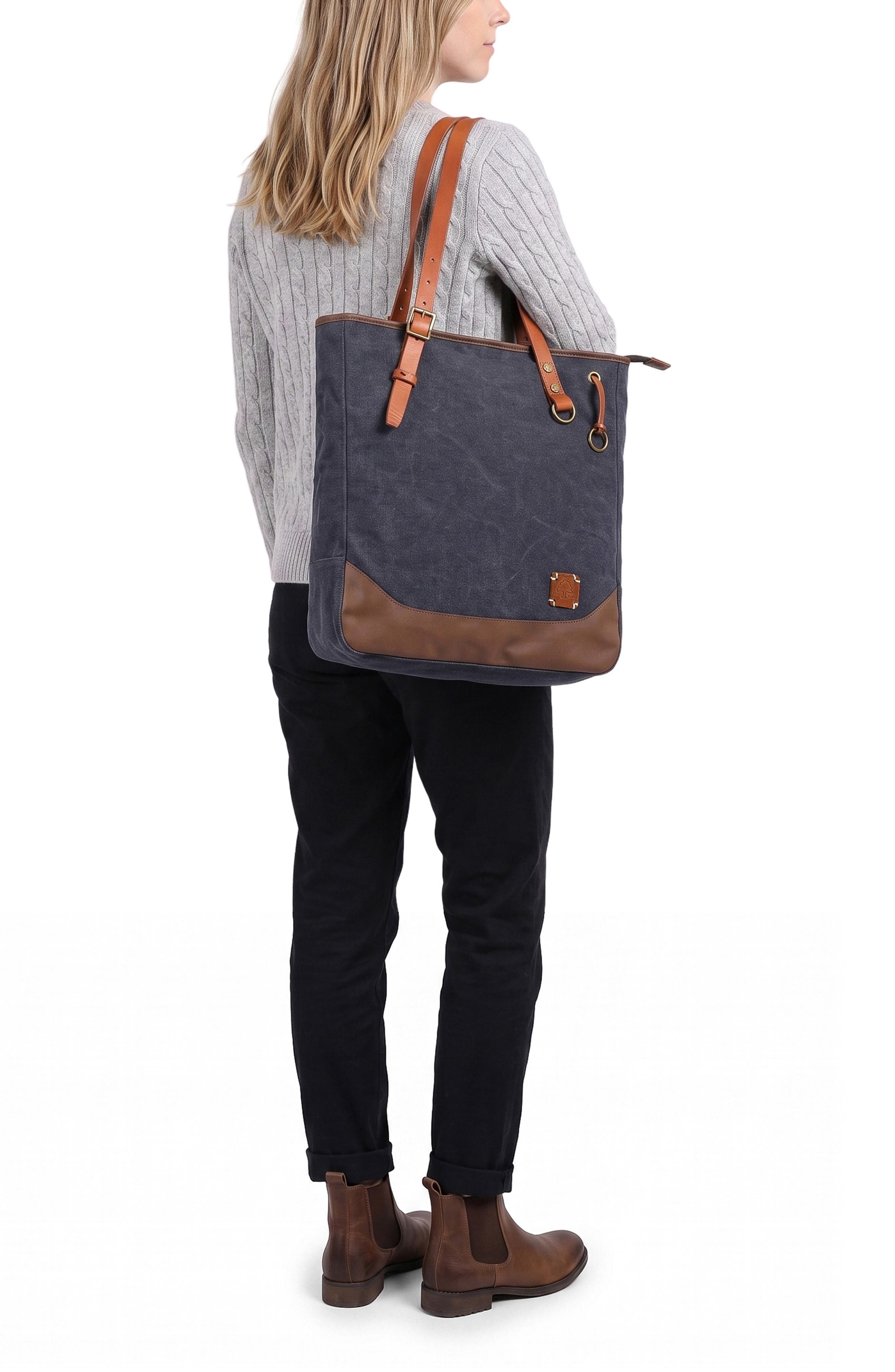 Redwood Canvas Tote Bag, Alternate, color, NAVY