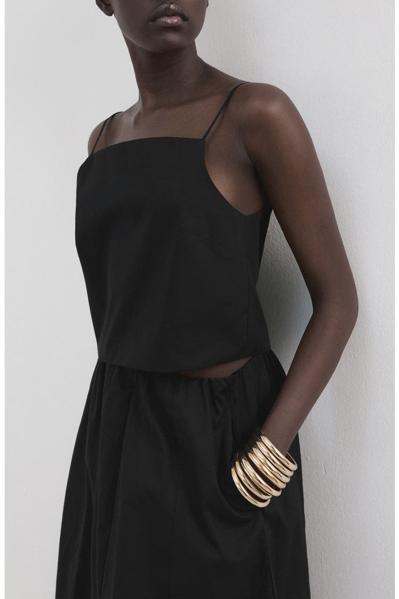 Cotton Crop Camisole, Alternate, color, BLACK