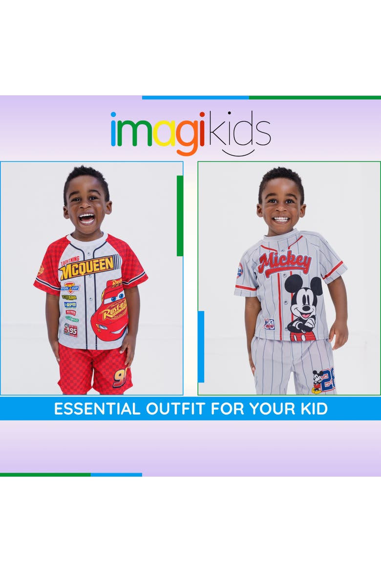 Mickey Mouse 2-Piece Baseball Jersey and Shorts Set, Alternate, color, Mickey Navy White