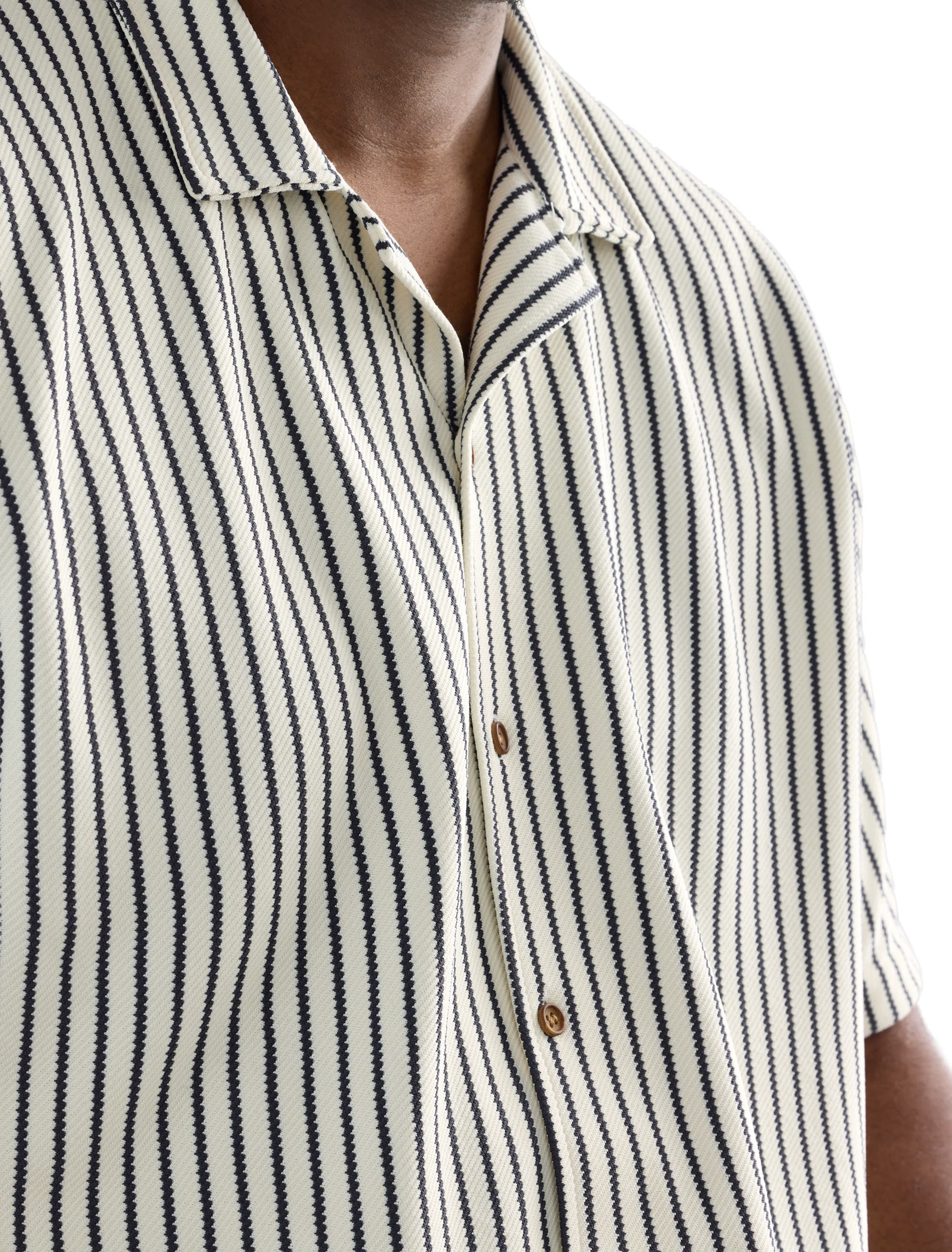 Big & Tall Striped Camp Shirt - image 2