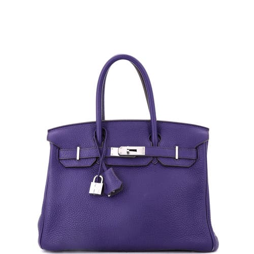 Pre-owned Hermes Hermes Birkin Handbag Purple Togo With Palladium Hardware 30 In Purple