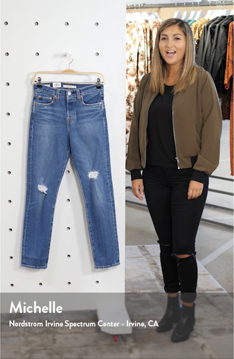 Wedgie Icon Fit Ripped Straight Leg Jeans, sales video thumbnail