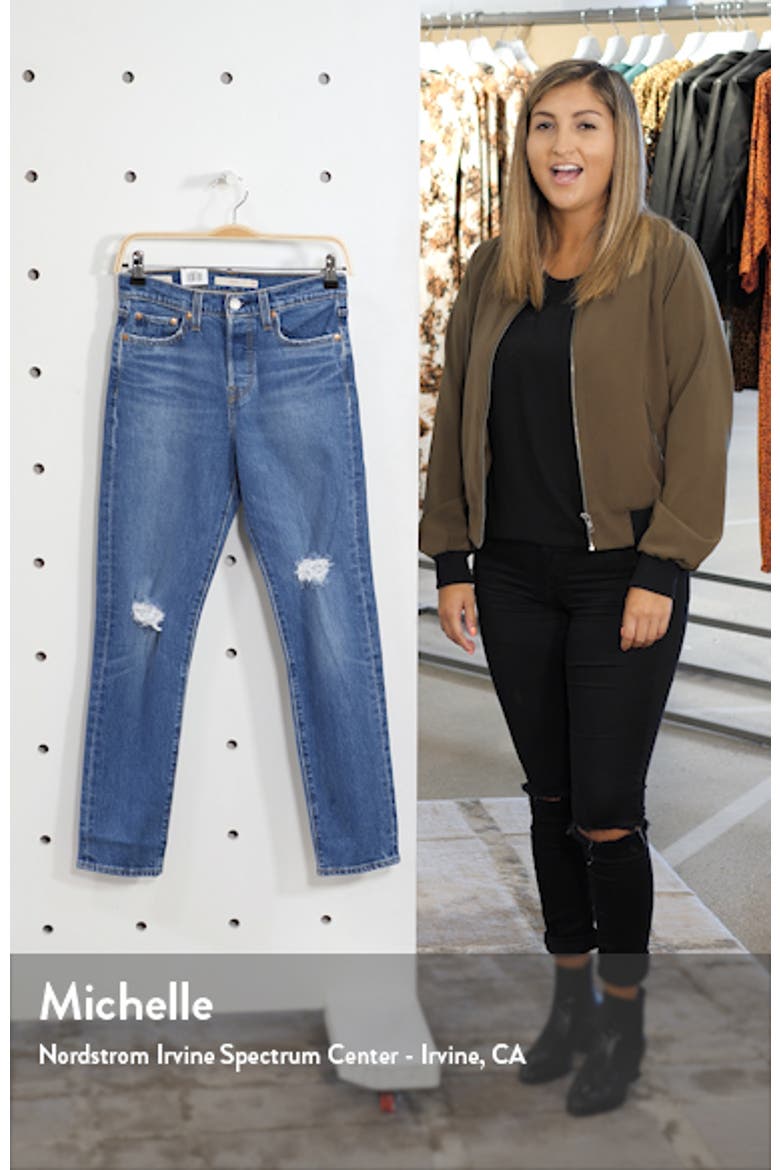Levi's® Wedgie Icon Fit Ripped Straight Leg Jeans video