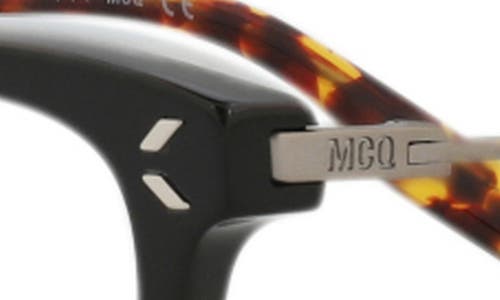 Alexander Mcqueen Mcqueen 46mm Cat Eye Optical Glasses In Black Ruthenium Transparent