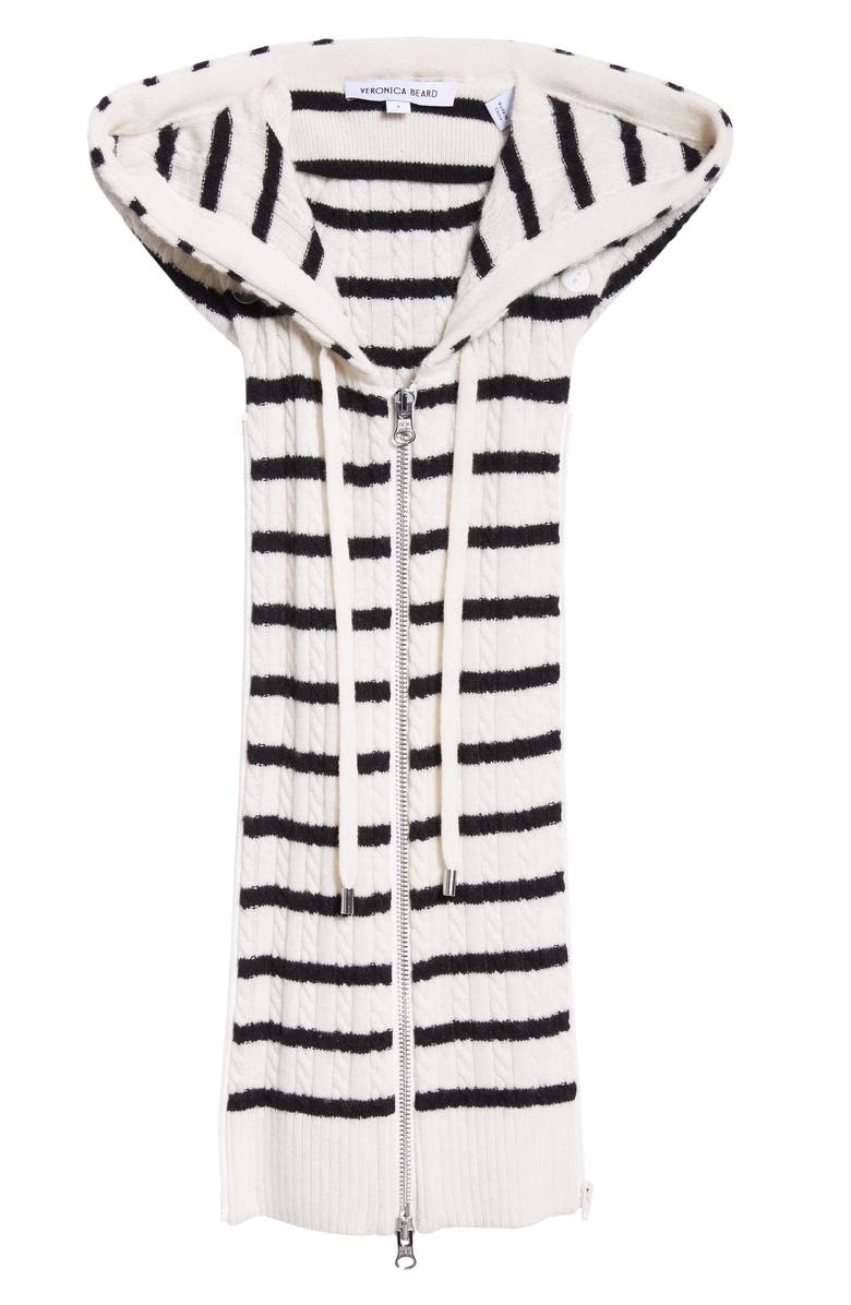 Veronica Beard Bunny Hooded Merino Wool & Cashmere Dickey, Main, color, 