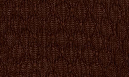 Elodie Bubble Knit Crop Sweater In Brown