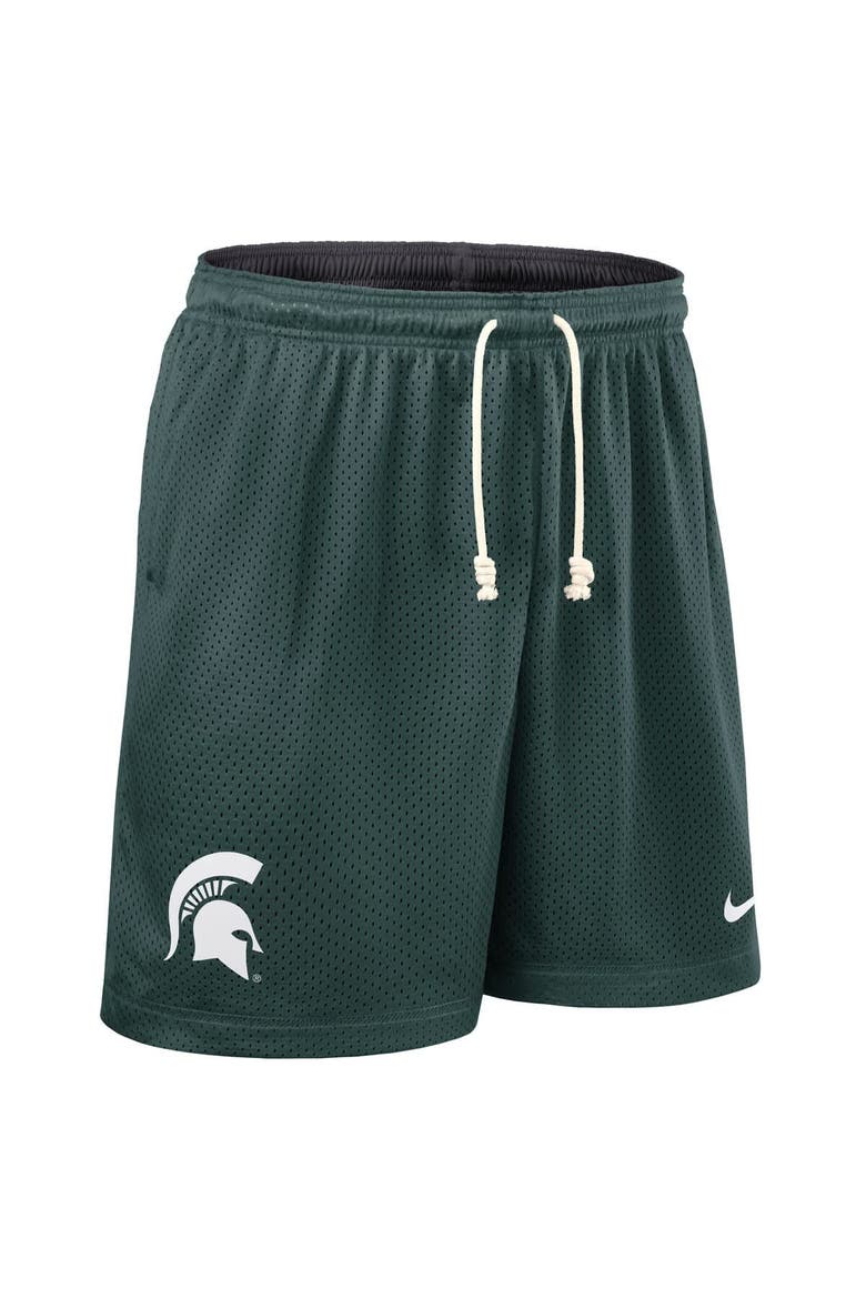 Men's Nike Green/Charcoal Michigan State Spartans 2025 Sideline Reversible Performance Shorts, Alternate, color, Green