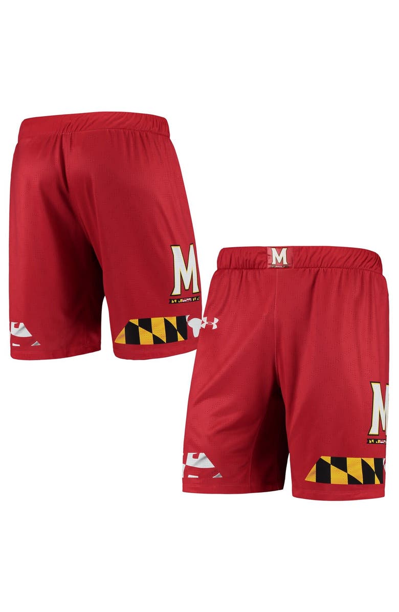 Under Armour Men's Under Armour Red Maryland Terrapins Replica Basketball Short, Main, color, 