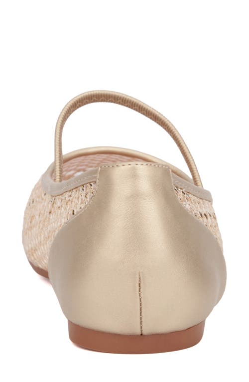New York And Company Lara Woven Ballet Flat In Gold
