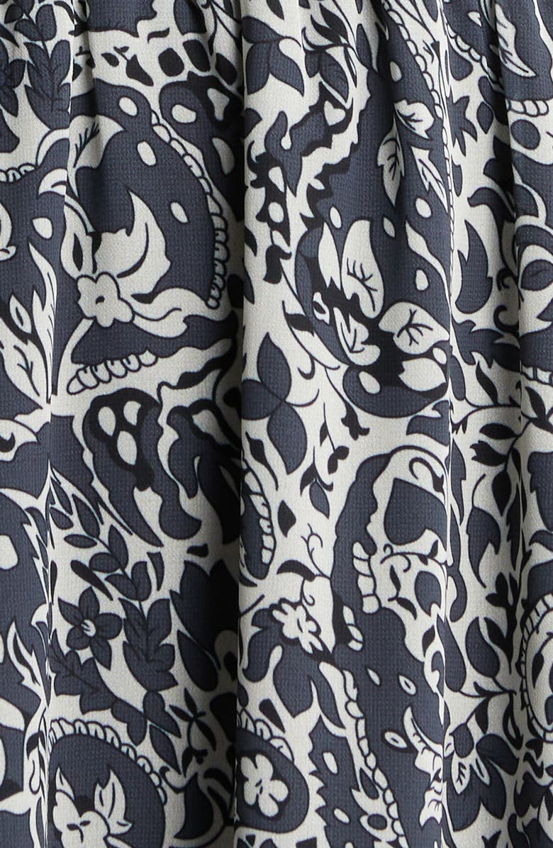 Sam Edelman Wallpaper Paisley Smocked Waist Long Sleeve Dress, Alternate, color, Mineral Multi