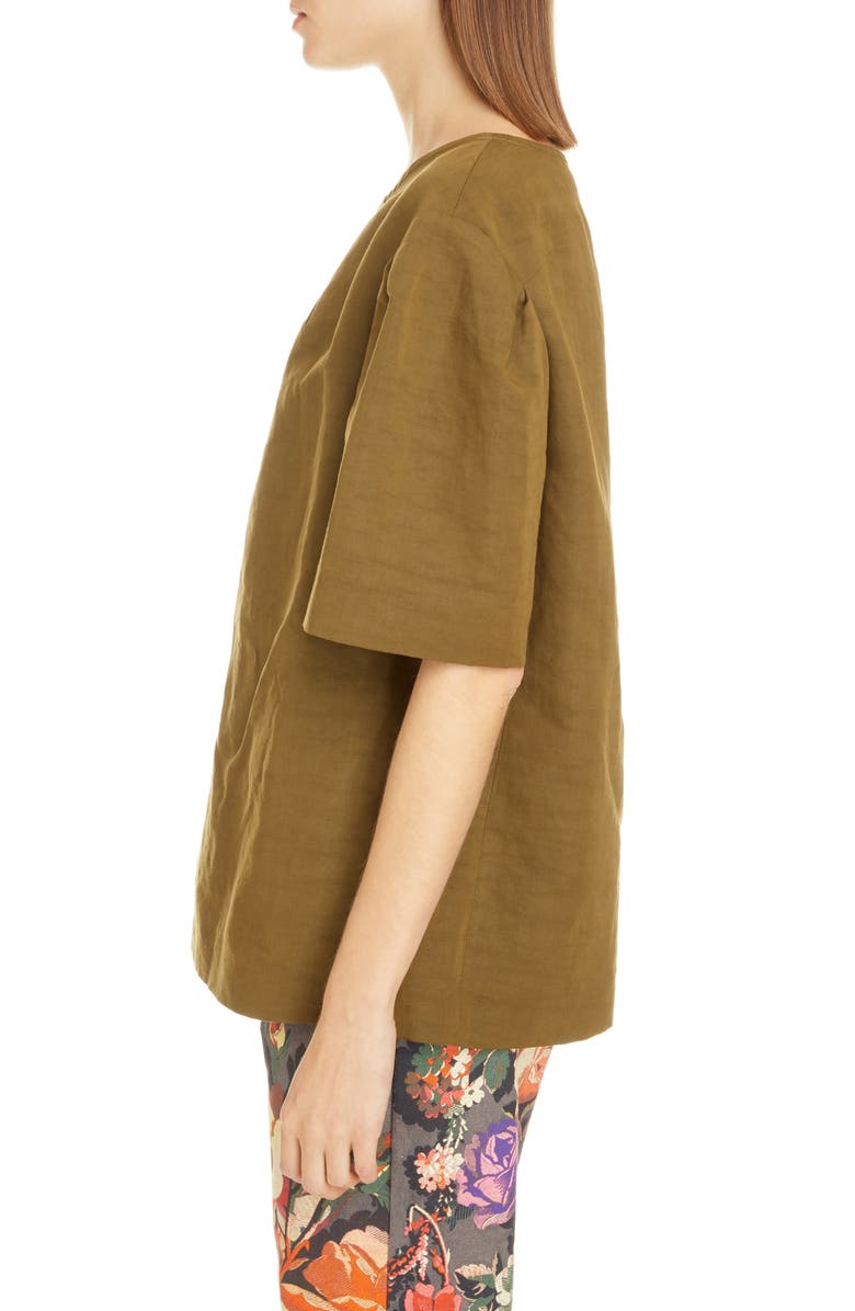 Dries Van Noten Creoly Linen & Cotton Top, Alternate, color, 