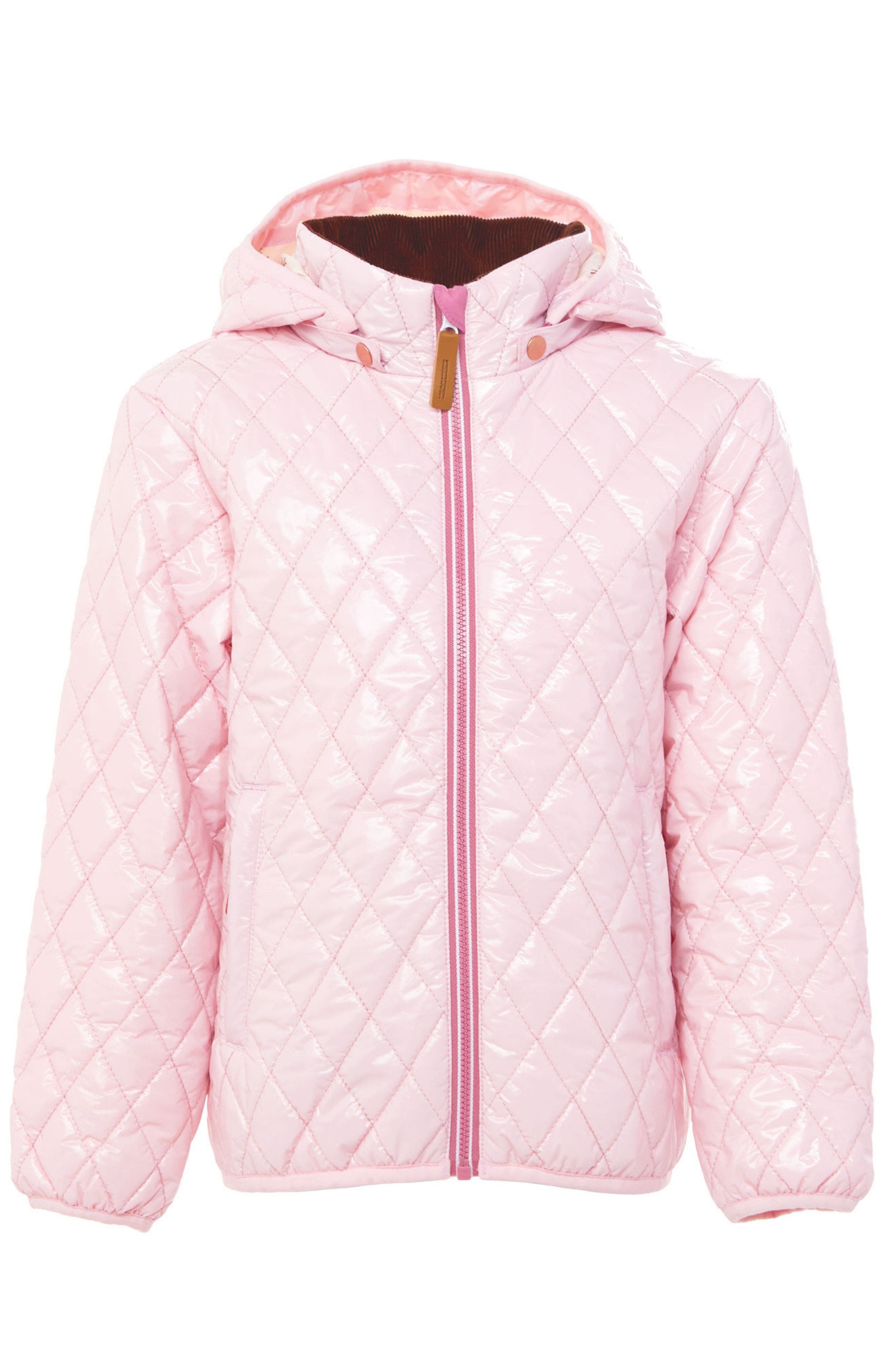 Northern Classics Shiny Quilted Puffer Jacket in Shiny Ballerina Pink 