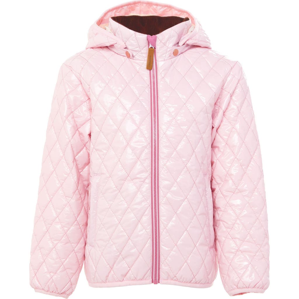 Northern Classics Shiny Quilted Puffer Jacket In Pink