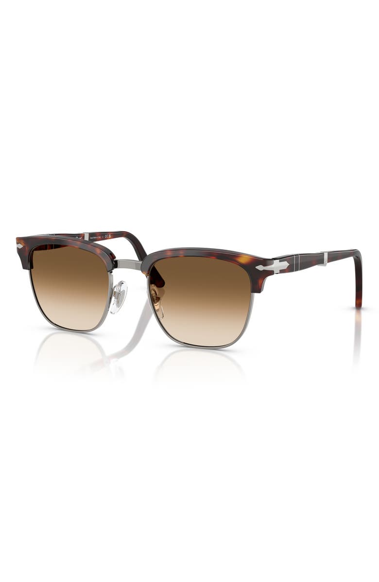 Persol 52mm Square Sunglasses, Alternate, color, Havana/ Gradient Brown