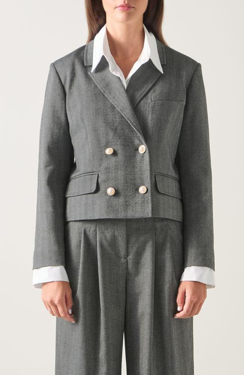 Liz Double Breasted Crop Blazer