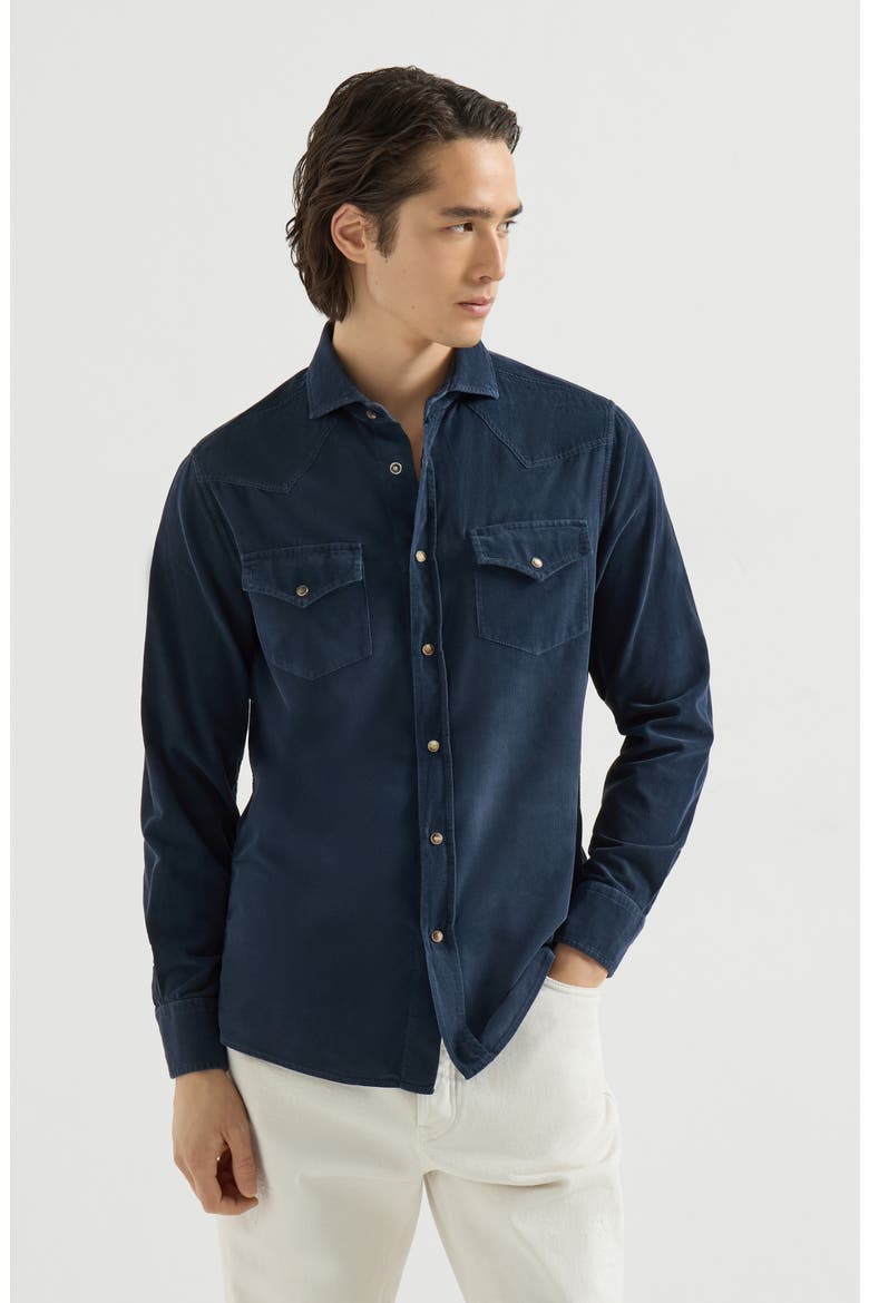 Corduroy shirt, Main, color, Blue