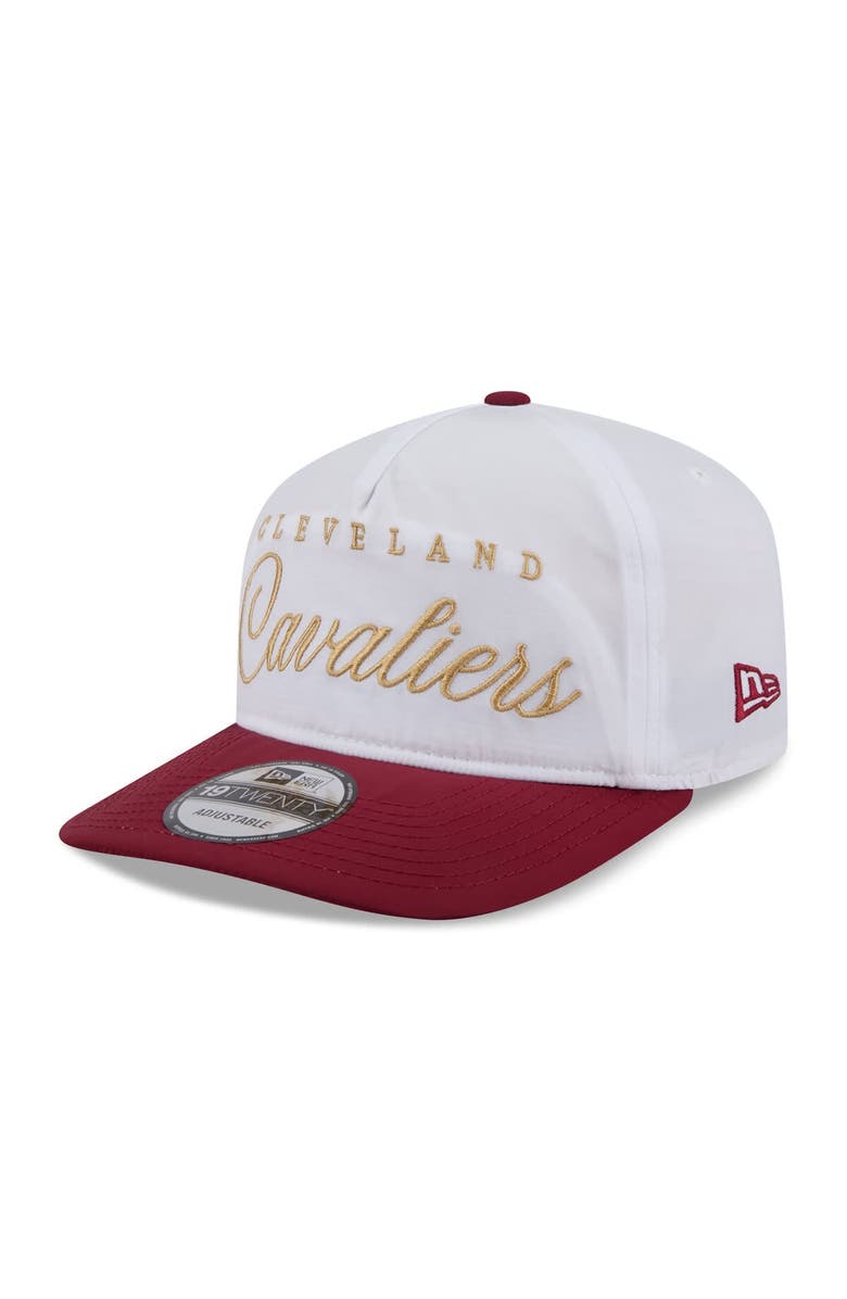New Era Men's New Era White/Wine Cleveland Cavaliers 2025 NBA Draft On-Stage Nylon 19TWENTY Adjustable Hat, Alternate, color, White