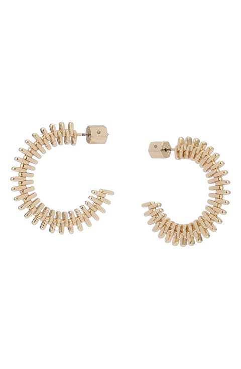 Zipper Hoop Earrings