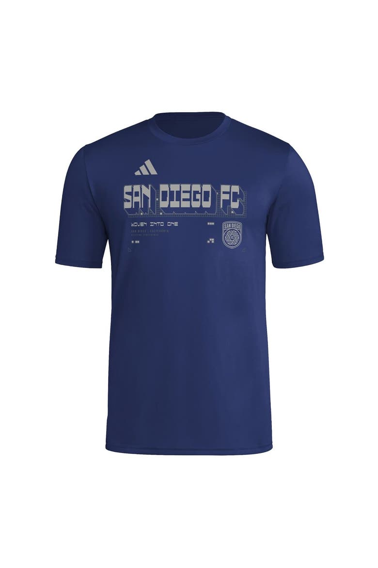 Men's adidas  Navy San Diego FC 2026 Anthem AEROREADY Pregame T-Shirt, Alternate, color, Navy