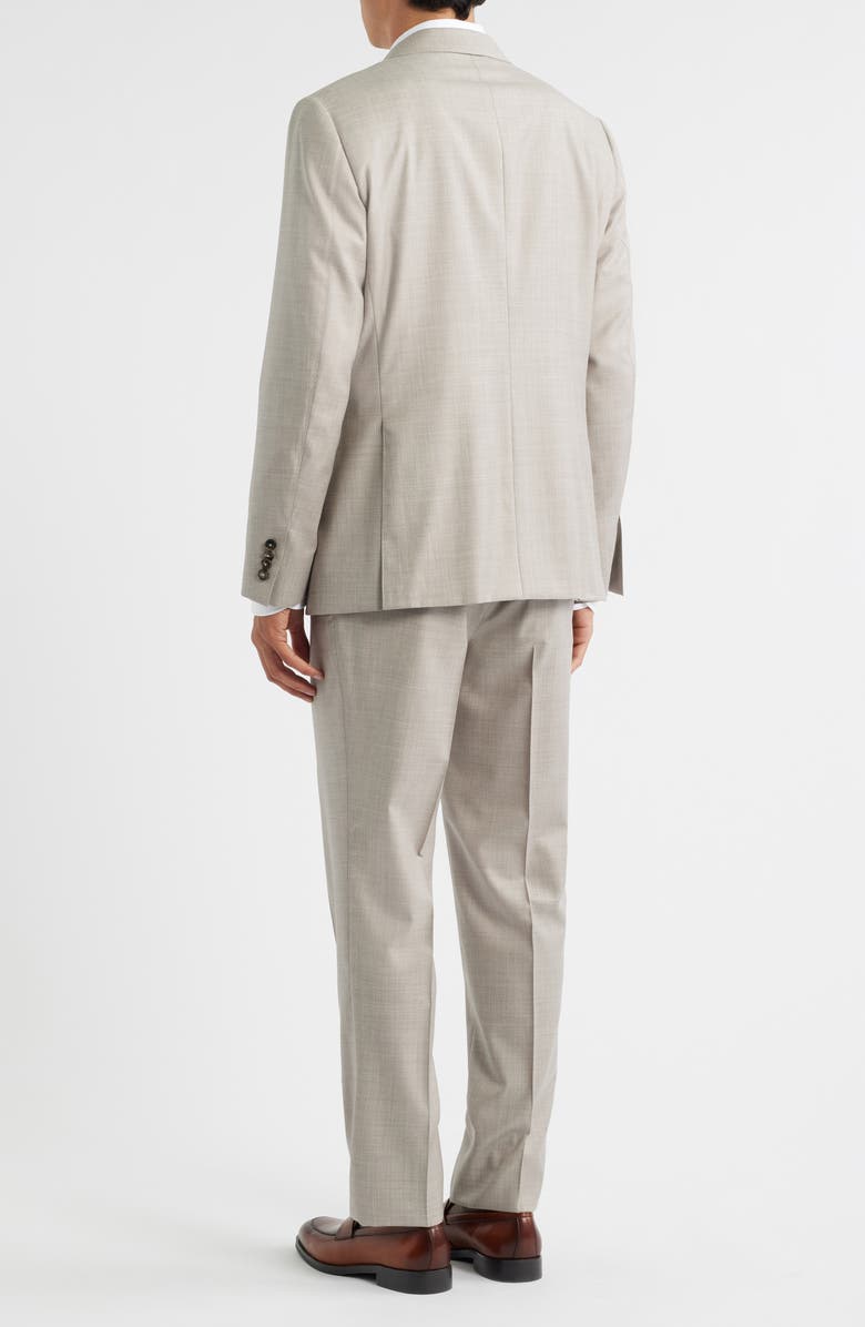 Canali Capri Trim Fit Tan Mélange Super 150s Wool Suit, Alternate, color, Beige