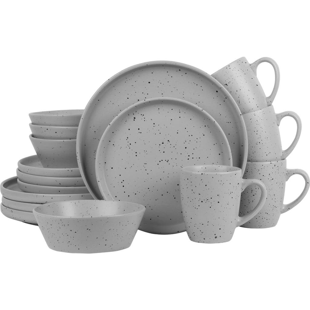 Stone Lain Jade Stoneware 16-piece Dinnerware Set In Gray