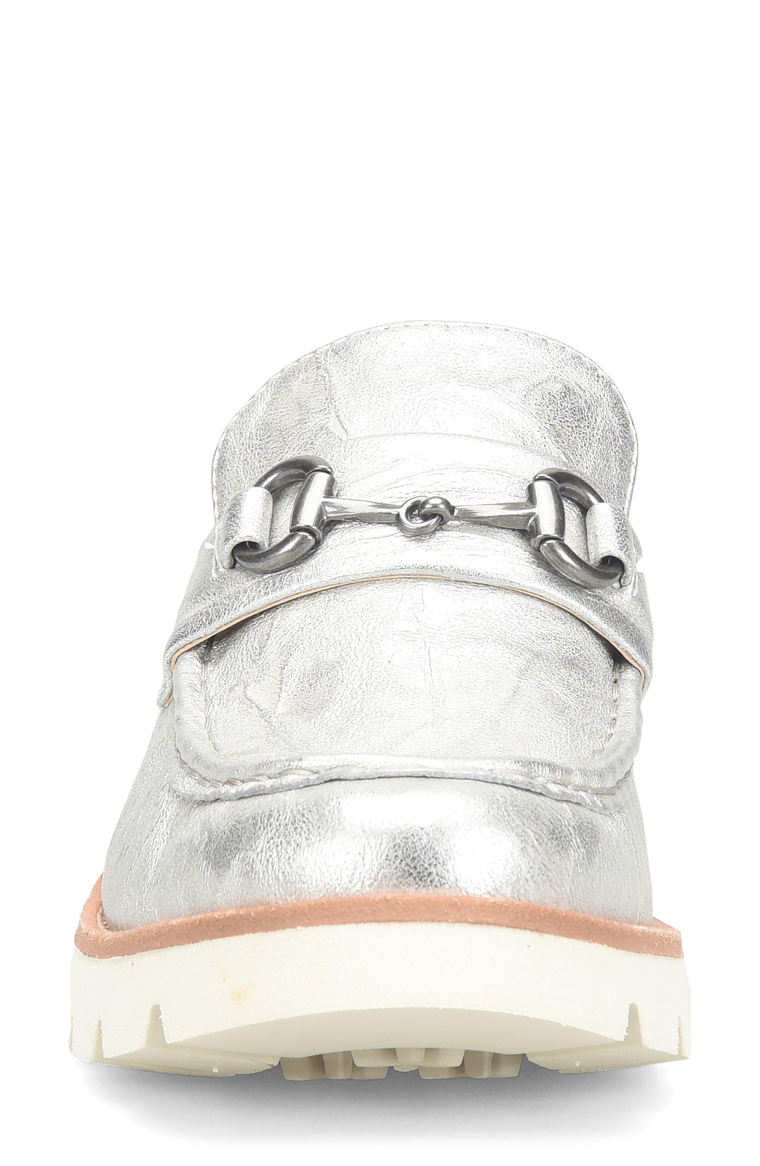 Söfft Prewitt Horsebit Loafer, Alternate, color, Silver
