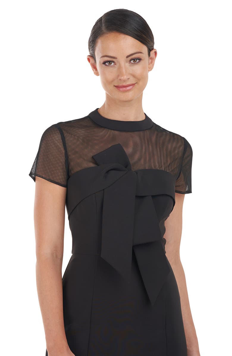 JS Collections Kylie Illusion Yoke Bow High-Low Gown, Alternate, color, 