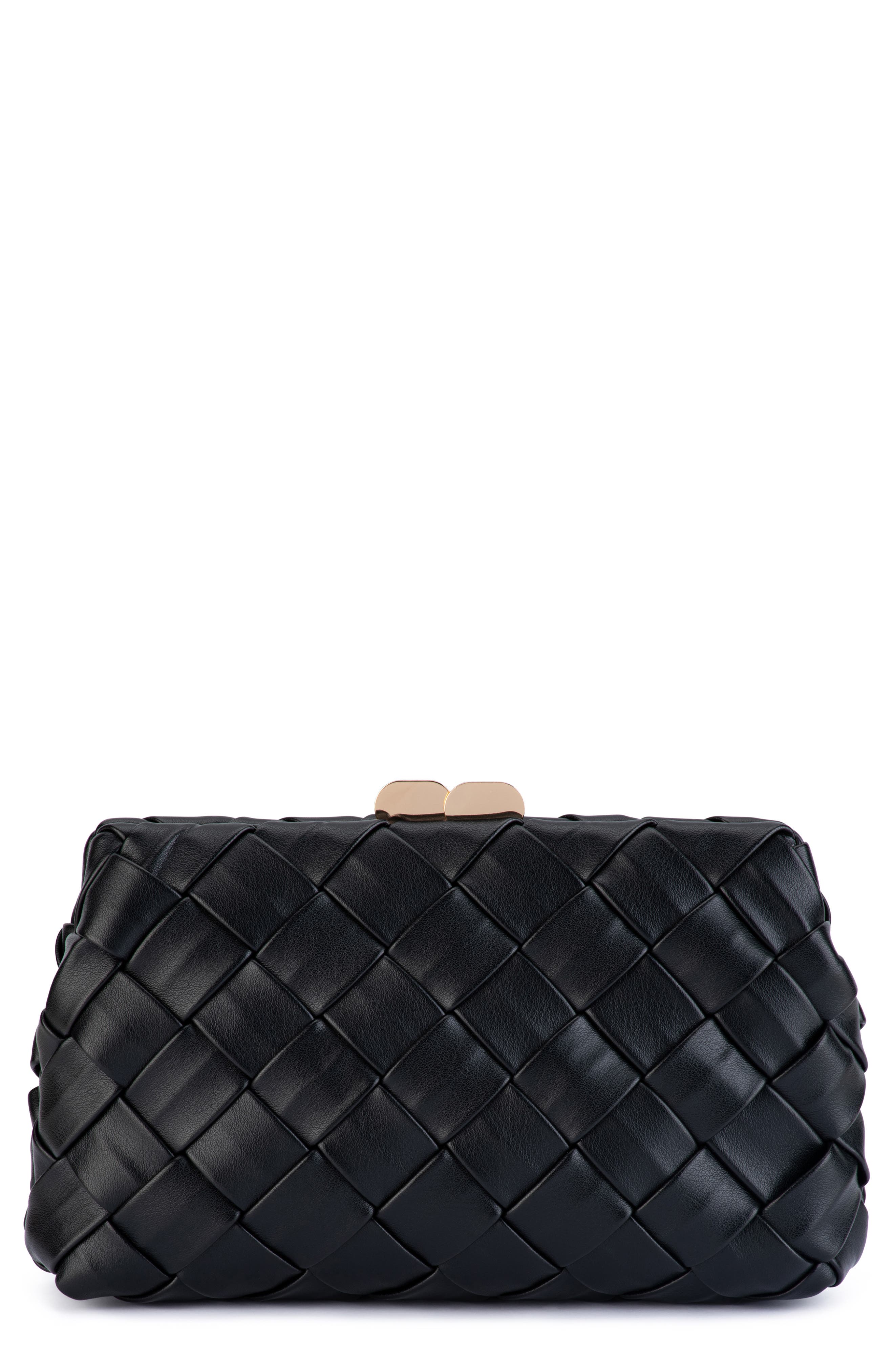 Olga Berg Quinn Woven Clutch, Main, color, 