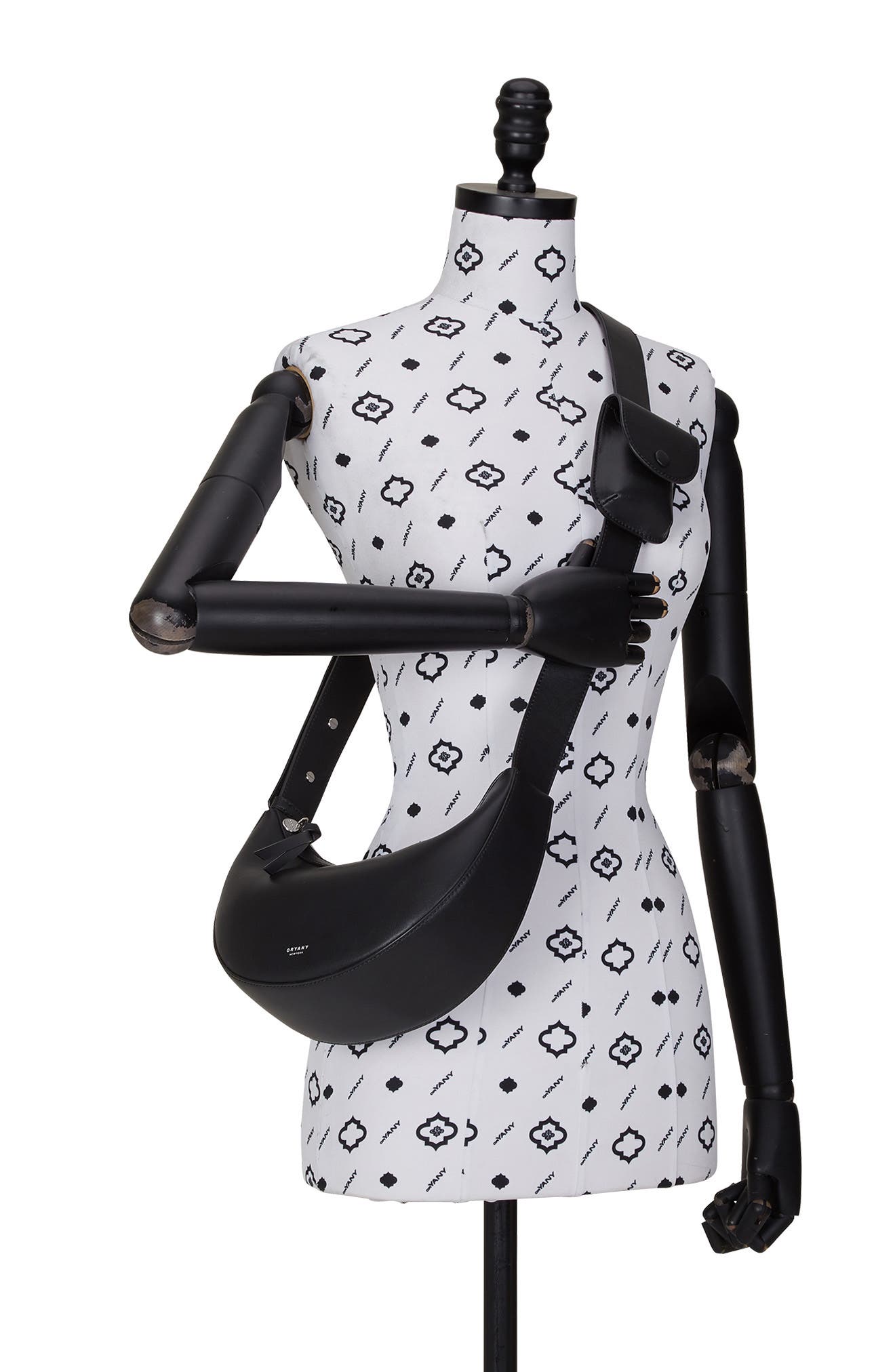 Oryany Rookie Crescent Crossbody Bag, Alternate, color, Black