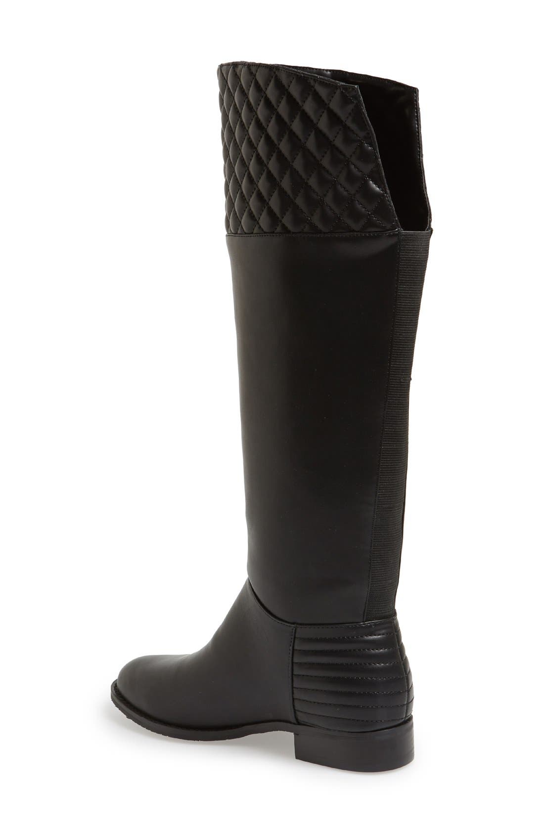 'Fallout' Stretch Riding Boot, Alternate, color, BLACK