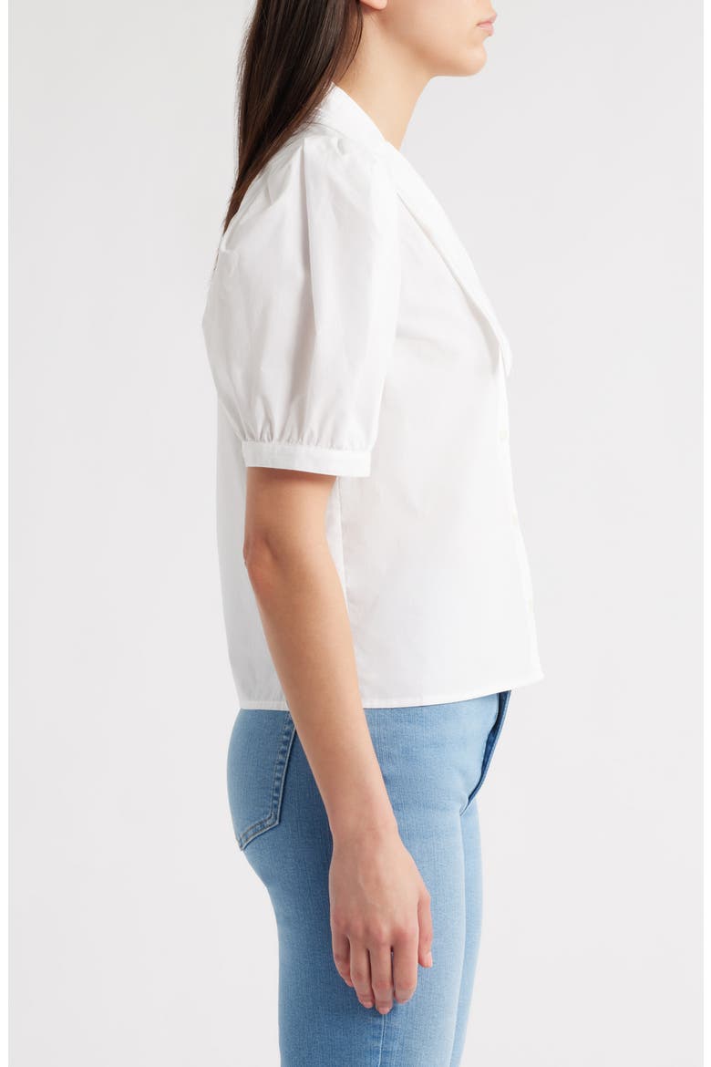 The Sailor Cotton Button-Up Top, Alternate, color, WHITE