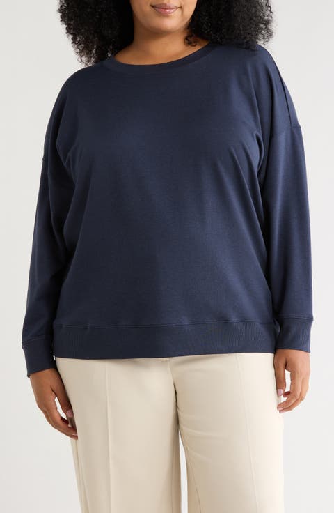 LONG CREW NECK SWEATSHIRT