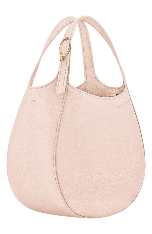 Longchamp Le Foulonné Leather Top Handle Crossbody Bag In Pink