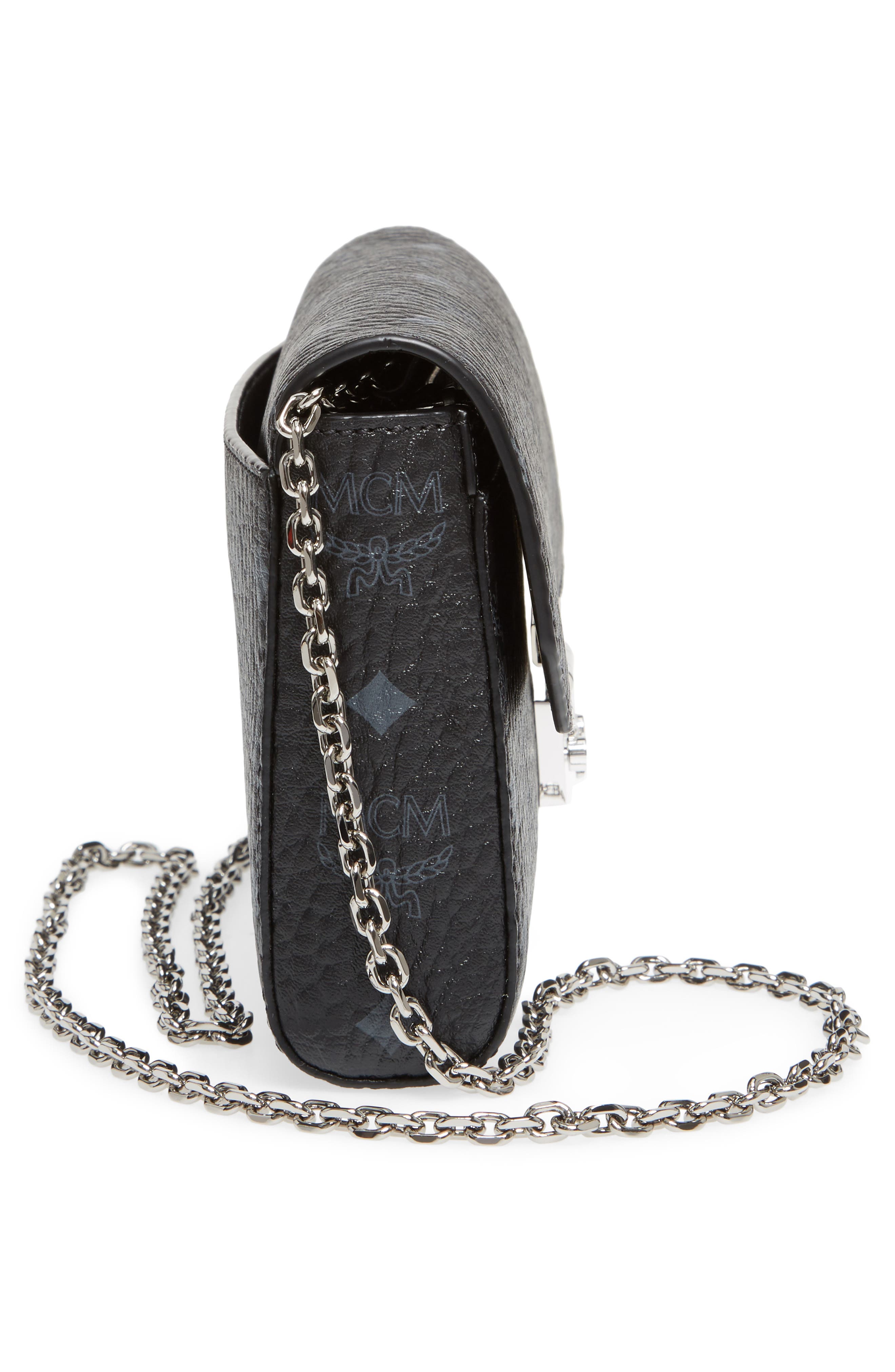 MCM Millie Monogrammed Leather Crossbody Bag, Alternate, color, 