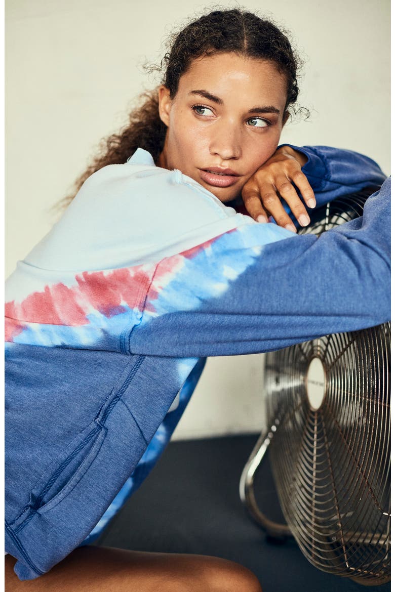 Free People FP Movement Metti Ombré Sweatshirt, Alternate, color, AURORA BLUE COMBO