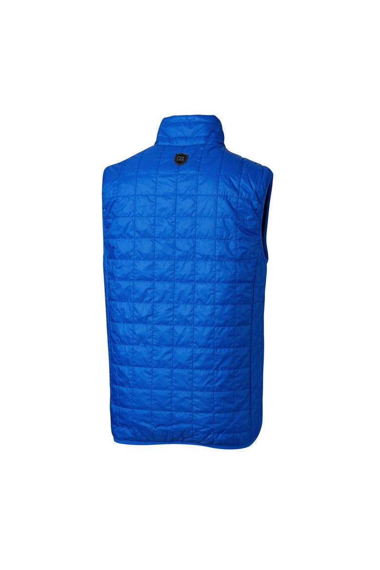 Men's Cutter & Buck  Royal Kansas Jayhawks Alumni Logo Rainier PrimaLoft Eco Insulated Full-Zip Puffer Vest, Alternate, color, Royal