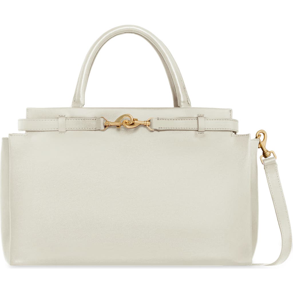 Rebecca Minkoff Insider Leather Shoulder Bag In Porcelain