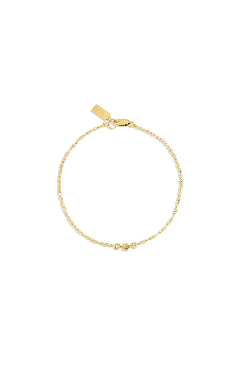 Set & Stones Birthstone Bracelet, Main, color, Gold / November